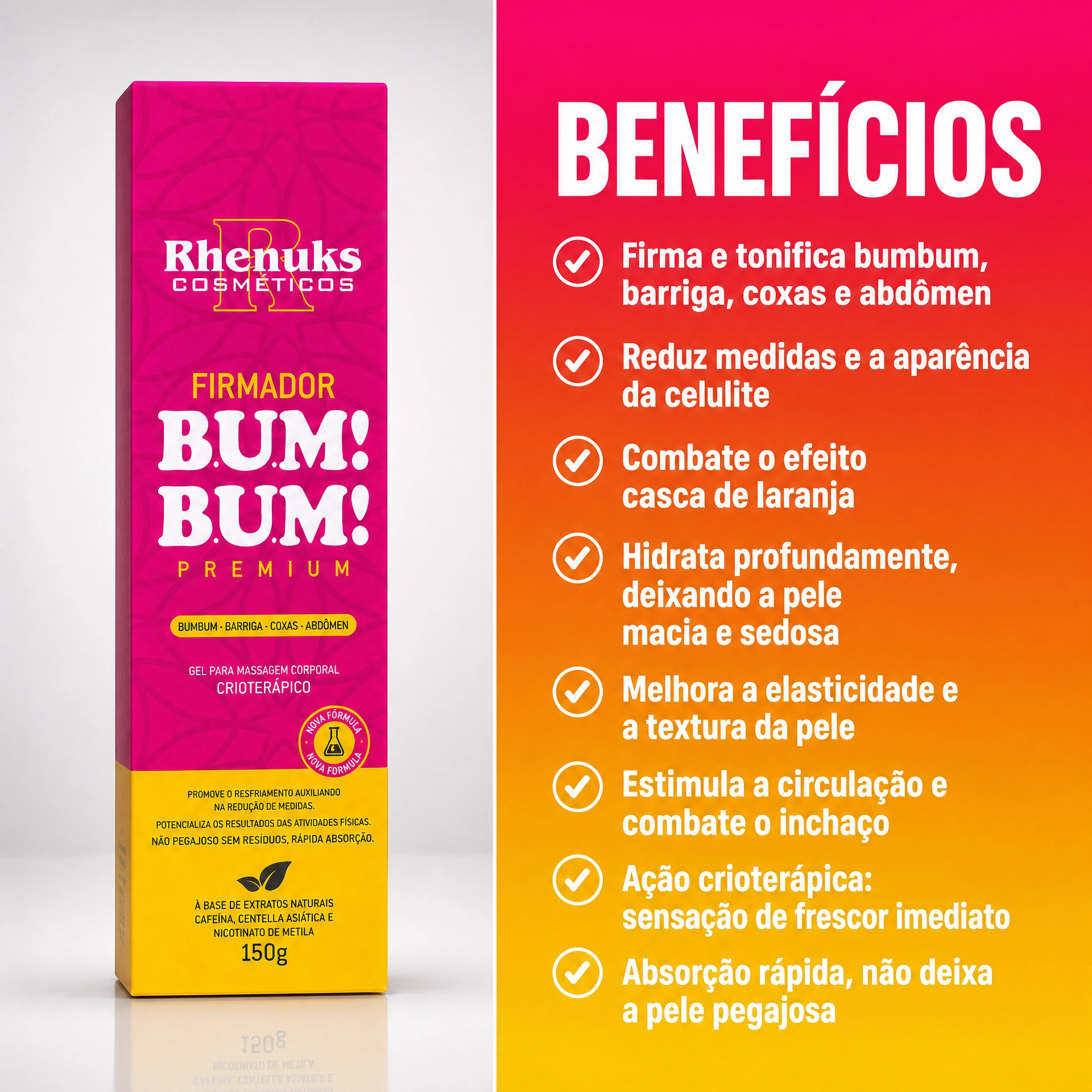 Benefícios do Gel Firmador B.U.M! B.U.M
